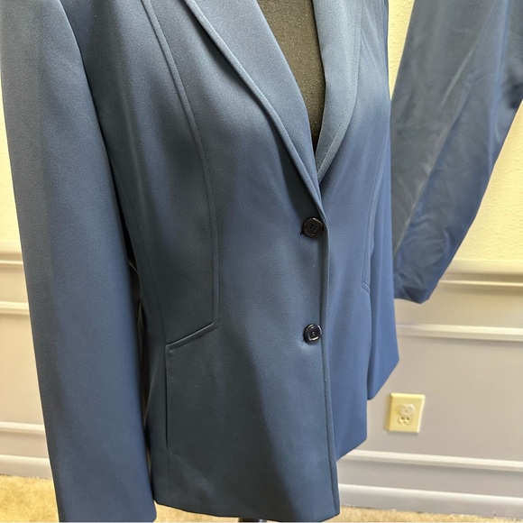 Larry Levine Aqua Blue Pant Suit 14 Orig Owner - Picture 9 of 12